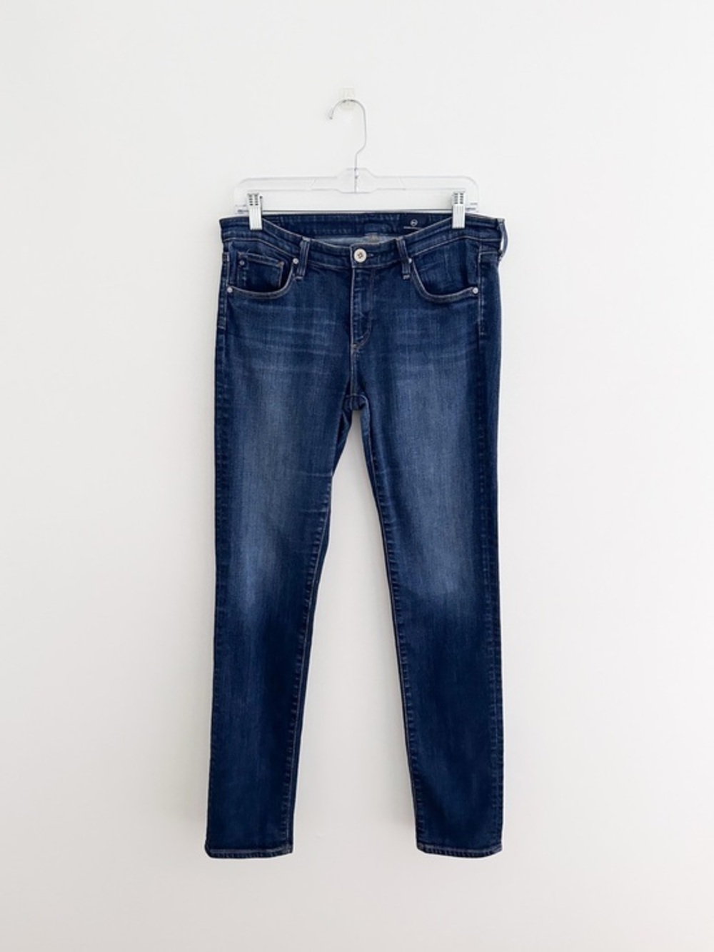 AG Adriano Goldschmied Skinny Jeans Dark Wash Mid Rise Slim Leg Denim Size 30R
